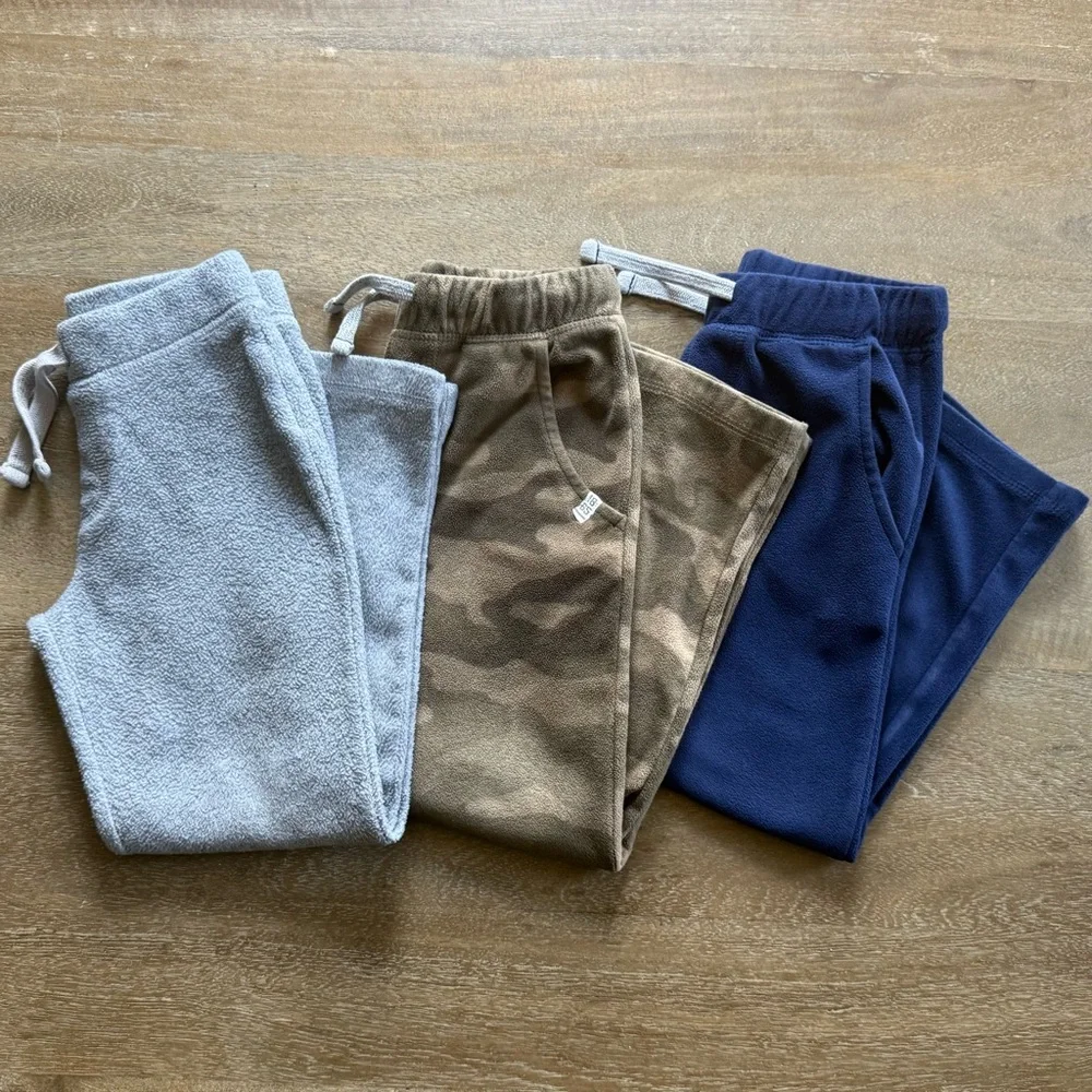 🧸 Cozy Fleece Pants • BUNDLE • Gray, Camo, & Navy